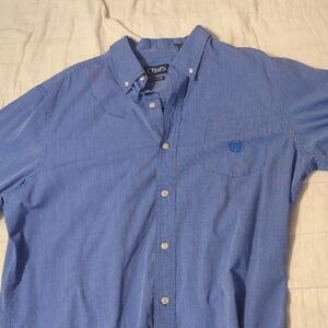 Chaps Men's Light Blue Casual Button Down Shirt